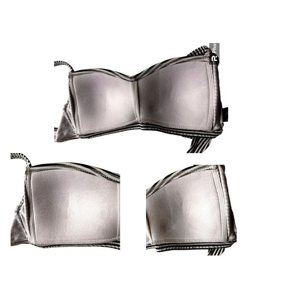 Niptuck Swim Bikini Top Size 6 Black White Striped Swimsuit Beach Cruise… - Picture 9 of 10